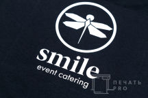 Черные футболки с логотипом «Smile»